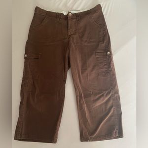 Lee comfort waistband stretch brown capris cargo pants